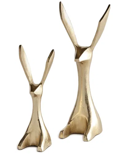 Napa Home & Garden Set Of 2 Jackrabbits In Gold