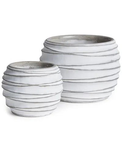 Napa Home & Garden Set Of 2 Kipha Pots In White