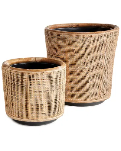 Napa Home & Garden Set Of 2 Lyla Dry Basket Planters In Beige