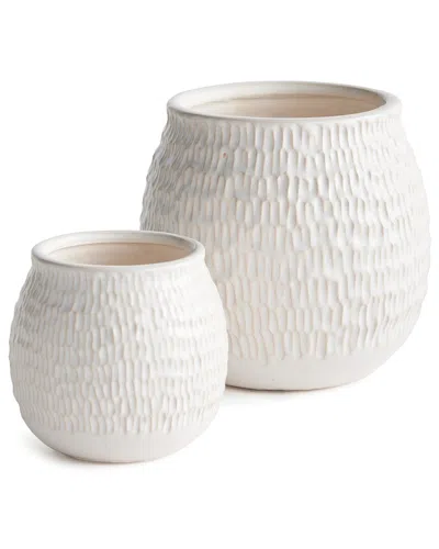 Napa Home & Garden Set Of 2 Nereus Pots In White