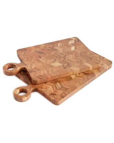 Napa Home & Garden Set Of 2 Renata Serving Boards In Brown