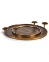 Napa Home & Garden Set Of 2 Rhys Decorative Trays In Gold