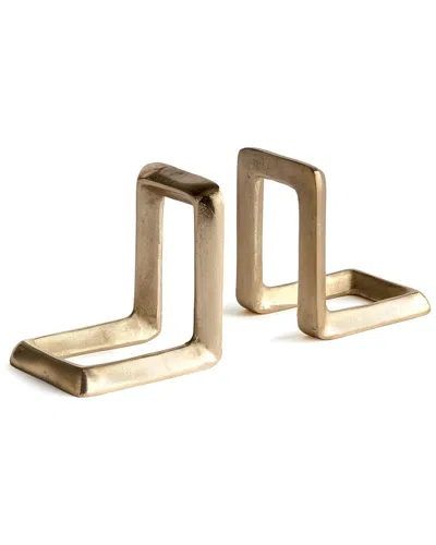 Napa Home & Garden Set Of 2 Strofi Bookends In Gold