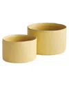 Napa Home & Garden Set Of 2 Studio Cachepots In Yellow