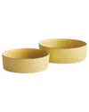 Napa Home & Garden Set Of 2 Studio Decorative Low Bowls In Yellow
