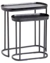Napa Home & Garden Set Of 2 Ziva End Tables In Black
