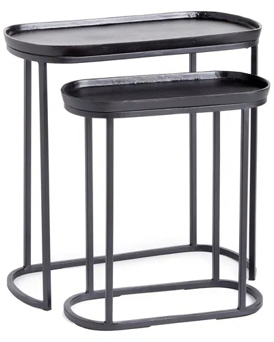 Napa Home & Garden Set Of 2 Ziva End Tables In Black