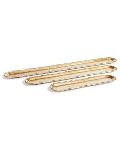Napa Home & Garden Set Of 3 Blair Decorative Trays In Gold
