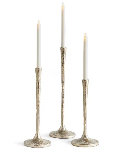 Napa Home & Garden Set Of 3 Burke Taper Holders In Gold