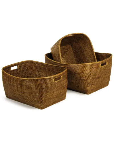 Napa Home & Garden Set Of 3 Burma Rattan Family Baskets