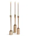 Napa Home & Garden Set Of 3 Inge Taper Holders In Gold