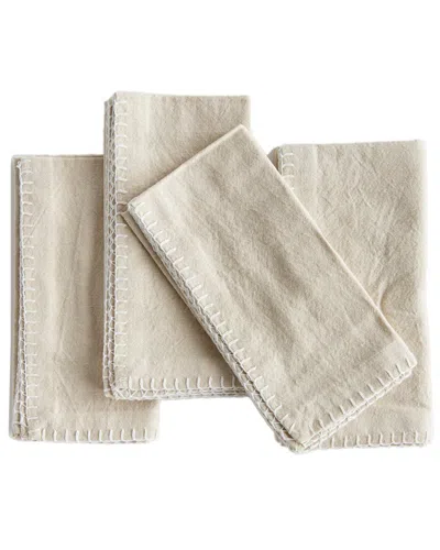 Napa Home & Garden Set Of 4 Addie Napkins In Taupe
