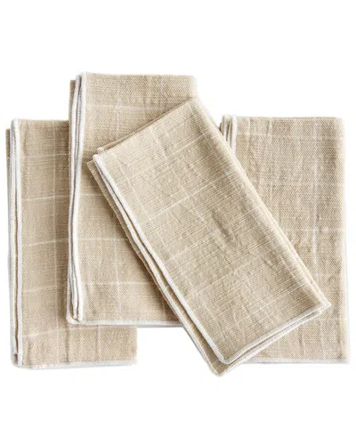 Napa Home & Garden Set Of 4 Avery Napkins In Taupe