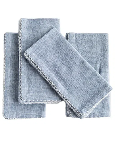 Napa Home & Garden Set Of 4 Brea Napkins In Blue