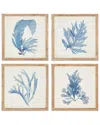 Napa Home & Garden Set Of 4 Coral Watercolor Prints