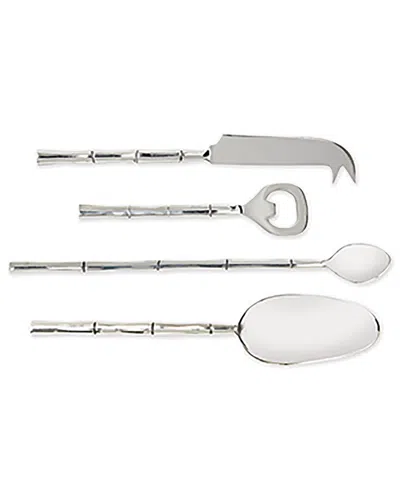 Napa Home & Garden Set Of 4 Grove Cocktail Accessories In Silver