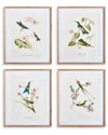 Napa Home & Garden Set Of 4 Hummingbirds With Blush Blooms In Beige
