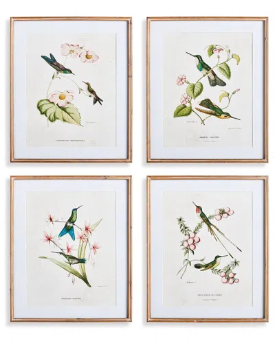 NAPA HOME & GARDEN NAPA HOME & GARDEN SET OF 4 HUMMINGBIRDS WITH BLUSH BLOOMS