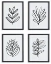 Napa Home & Garden Set Of 4 Sketched Leaf Prints