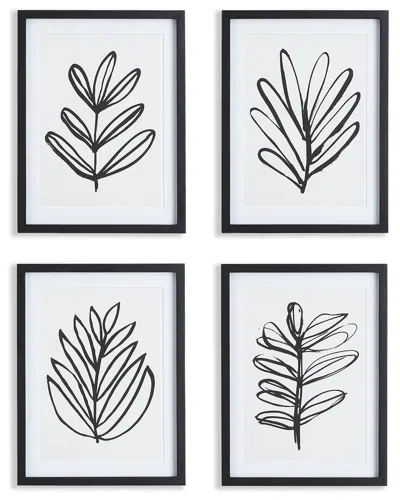 Napa Home & Garden Set Of 4 Sketched Leaf Prints