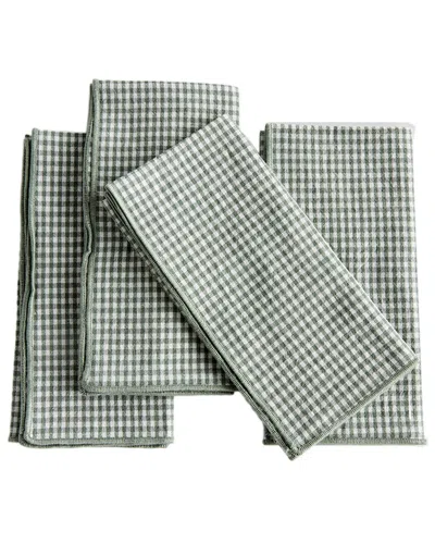 Napa Home & Garden Set Of 4 Viola Napkins In Green