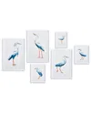 Napa Home & Garden Set Of 6 Blue Heron Gallery Prints In White