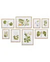 Napa Home & Garden Set Of 8 Flora & Fauna Gallery Prints In Beige