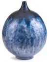 Napa Home & Garden Short Enameled Vase In Blue