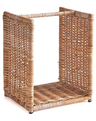 Napa Home & Garden Short Log Basket In Gray