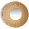 Napa Home & Garden Shyla Natural Framed Round Decorative Wall Mirror In Neutral