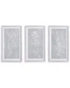 Napa Home & Garden Sketched Botanical Prints, Set Of 3 In Grey