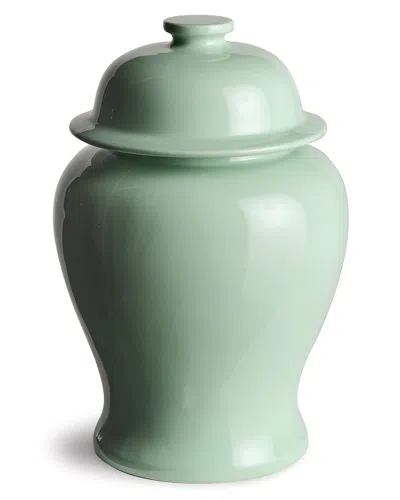 Napa Home & Garden Small Koa Wide Lidded Ginger Jar In Green