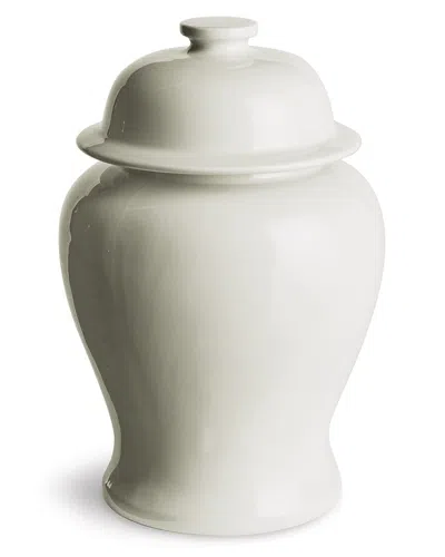 Napa Home & Garden Small Koa Wide Lidded Ginger Jar In White
