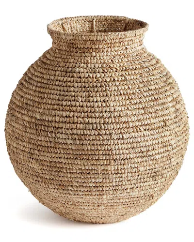 Napa Home & Garden Large Remi Woven Vase In Beige
