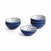 Napa Home & Garden Stria Grid Dip Bowls, Set Of 6 In Blue