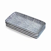 Napa Home & Garden Stria Speckled 8" Trays, Set Of 4 In Blue