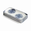 Napa Home & Garden Stria Starburst 8" Trays, Set Of 4 In White