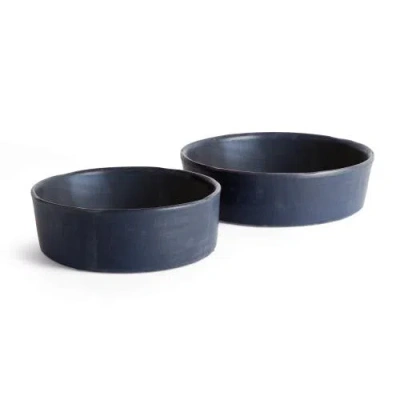 Napa Home & Garden Studio Decorative Low Bowls, Set Of 2 In Blue