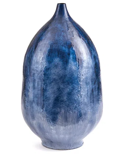Napa Home & Garden Tall Enameled Vase In Blue