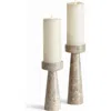 Napa Home & Garden Terrene Candle Stands, Set Of 2 In Gray