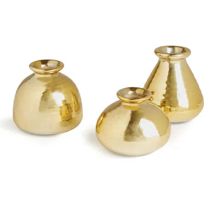 Napa Home & Garden Tinsley Bud Vases Set Of 3 In Gold