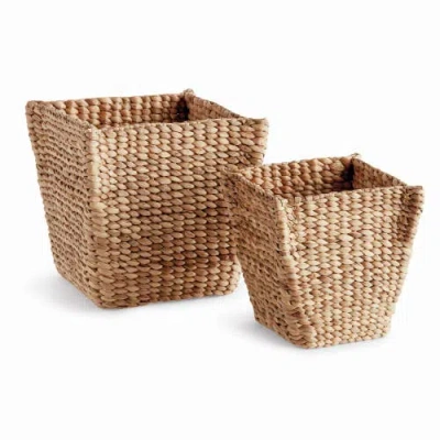 Napa Home & Garden Water Hyacinth Tapered Baskets Set Of 2 In Brown