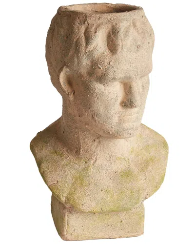 Napa Home & Garden Weathered Garden Male Bust Planter In Brown