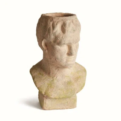 Napa Home & Garden Weathered Garden Male Bust Planter In Brown