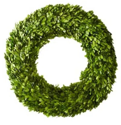 Napa Home & Garden Wreath Faux Florals And Preserved Boxwood, 24-inch In Green