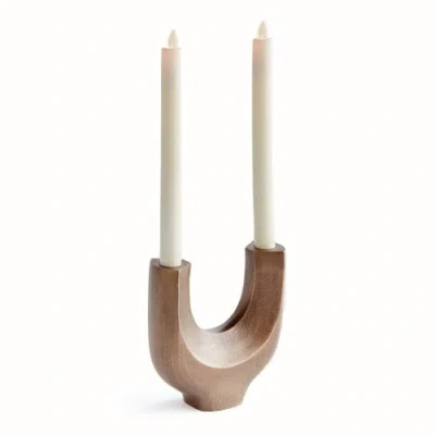 Napa Home & Garden Zoey 2-taper Candelabra Candle Holder In Brown