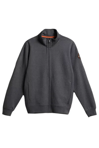 Napapijri - 1971 Fleece Jacket Dark Grey Mel. In Gray