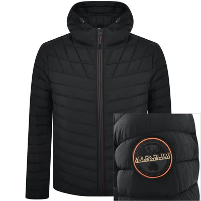 Napapijri A-lapaz Mens Hooded Puffer Jacket In Blue