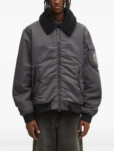 Napapijri A-nemes Textured-collar Jacket In Black