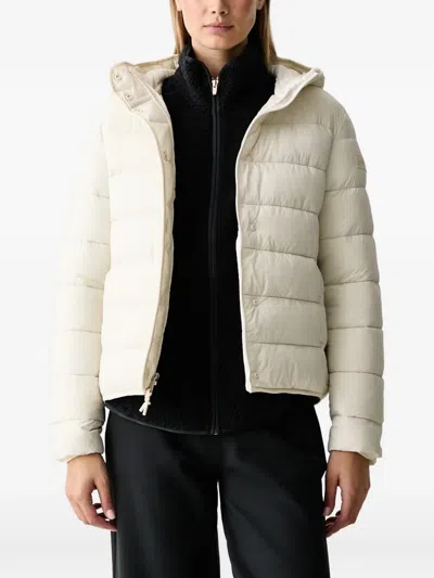 Napapijri Aerins Hooded Puffer Jacket In Neutral